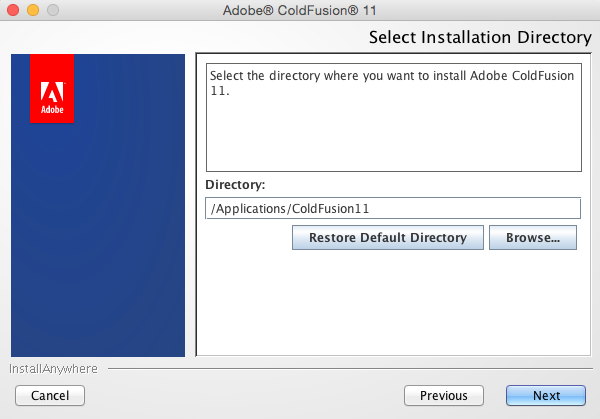 ColdFusion 11 installation screen 8