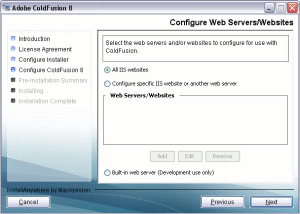 ColdFusion 8 installation screen 11