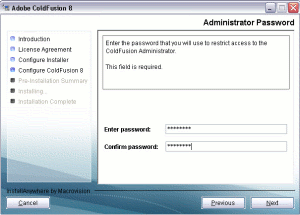 ColdFusion 8 installation screen 13