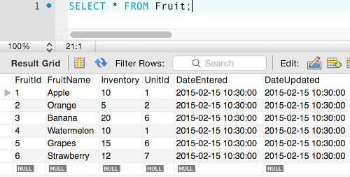 MySQL Select Statements 1