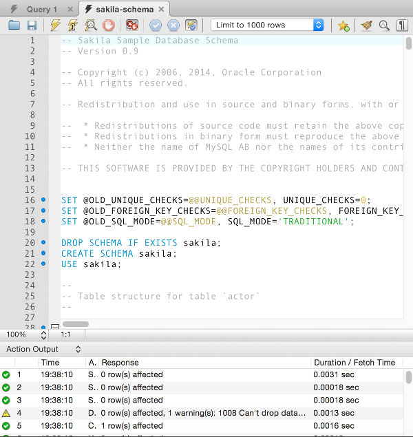 Installing sample database 2