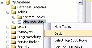 Changing database schema for a table in SQL Server Management Studio