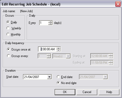 Create SQL Server Agent Job - step 6