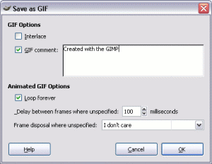 Creating an animated gif - step 7