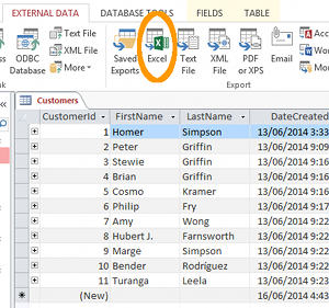 Screenshot of the Download to Excel icon