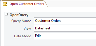 MS Access 2013: Create a macro - step 6