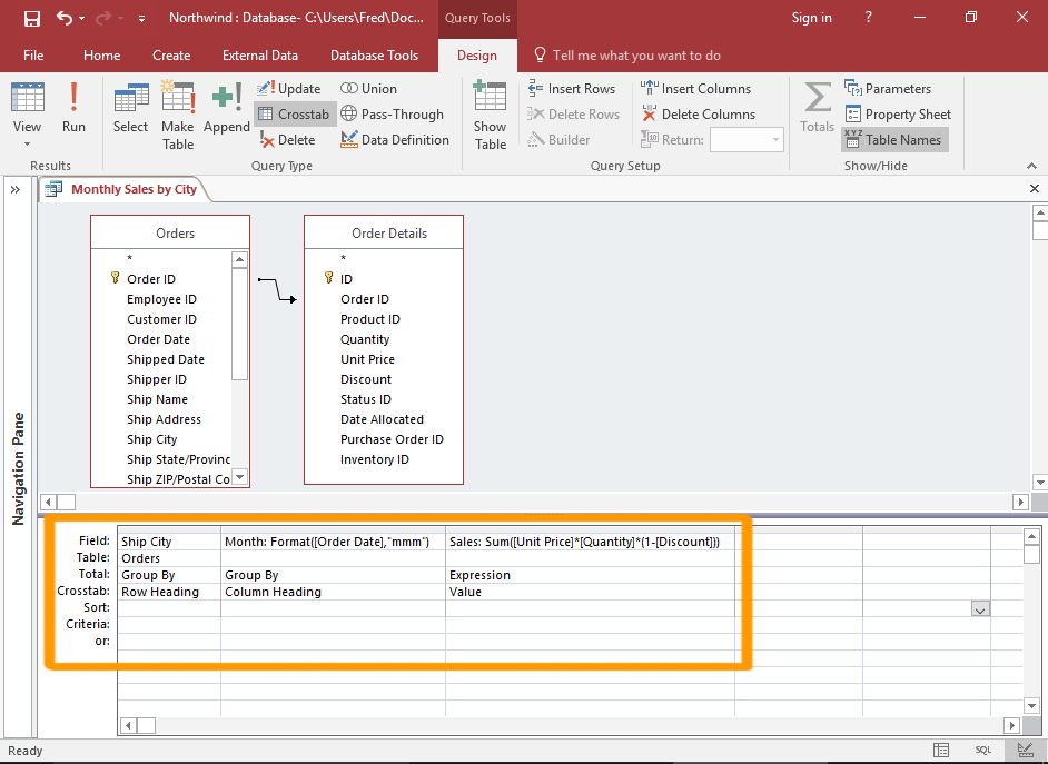 How to Convert a Normal Query to a Crosstab Query in Access