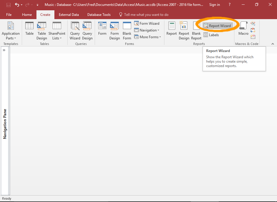 Ms Access Databases Report Wizard Example How to Create a Grouped Report using the Report Wizard in Access 2016