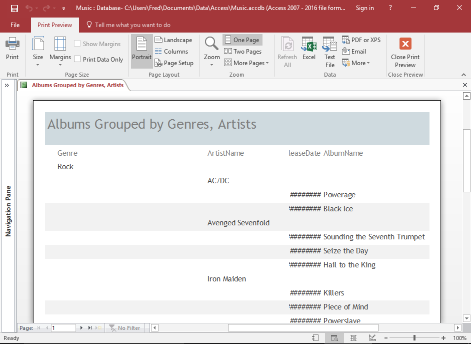 How to Group a Report by Multiple Fields in Access 2016