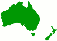 Map of Australia and New Zealand