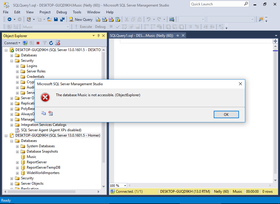 Screenshot of connecting with the new login.