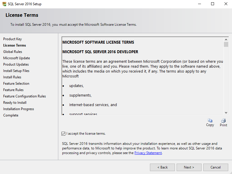 SQL Server 2016 Installation with Screenshots