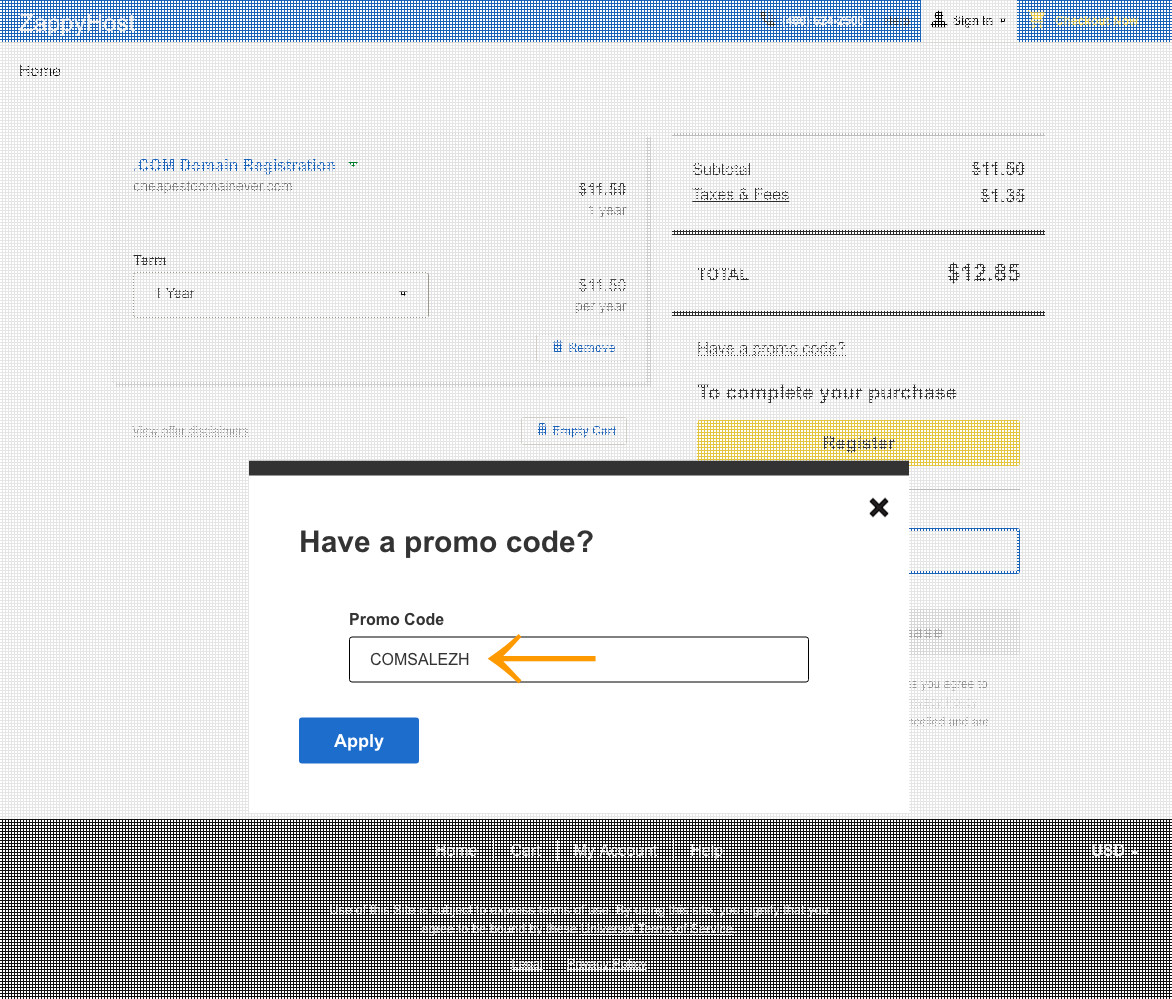 $0.99 .COM Domain Names